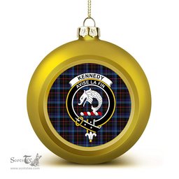 ScotsTee Shop Scottish Kennedy Irish Crest Tartan Christmas Ball Ornament