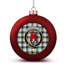 ScotsTee Shop Scottish McNaughton Dress Modern Crest Tartan Christmas Ball Ornament