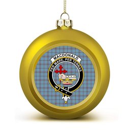 ScotsTee Shop Scottish MacDonald from Rawtenstall Crest Tartan Christmas Ball Ornament