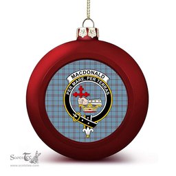 ScotsTee Shop Scottish MacDonald from Rawtenstall Crest Tartan Christmas Ball Ornament