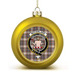 ScotsTee Shop Scottish McFarlane Dress Ancient Crest Tartan Christmas Ball Ornament