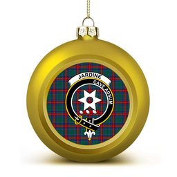 ScotsTee Shop Scottish Jardine Dress Modern Crest Tartan Christmas Ball Ornament