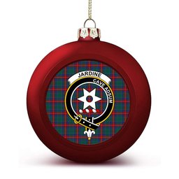 ScotsTee Shop Scottish Jardine Dress Modern Crest Tartan Christmas Ball Ornament
