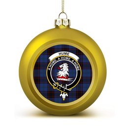 ScotsTee Shop Scottish Hume Crest Tartan Christmas Ball Ornament