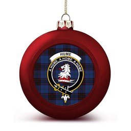 ScotsTee Shop Scottish Hume Crest Tartan Christmas Ball Ornament