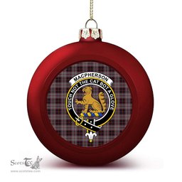 ScotsTee Shop Scottish MacPherson Hunting Crest Tartan Christmas Ball Ornament