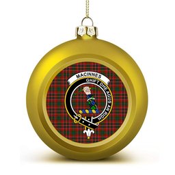 ScotsTee Shop Scottish MacInnes Hastie Crest Tartan Christmas Ball Ornament
