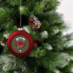 ScotsTee Shop Scottish Wilson Janet Ancient Clan Crest Tartan Christmas Ball Ornament