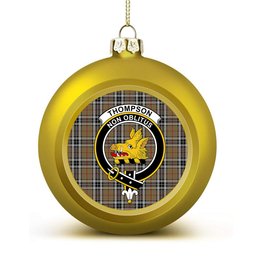 ScotsTee Shop Scottish Thompson Society Camel Crest Tartan Christmas Ball Ornament