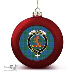 ScotsTee Shop Scottish Sutherland Hunting Ancient Crest Tartan Christmas Ball Ornament