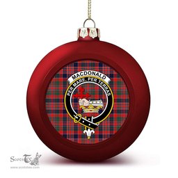 ScotsTee Shop Scottish MacDonald of Boisdale Modern Crest Tartan Christmas Ball Ornament