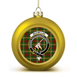 ScotsTee Shop Scottish MacMillan 1946 Crest Tartan Christmas Ball Ornament