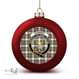 ScotsTee Shop Scottish Stewart Dress Modern SC Crest Tartan Christmas Ball Ornament