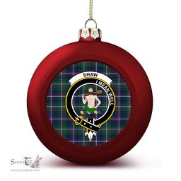 ScotsTee Shop Scottish Shaw of Carolina Modern Crest Tartan Christmas Ball Ornament