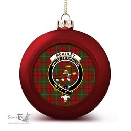ScotsTee Shop Scottish McAuley Crest Tartan Christmas Ball Ornament