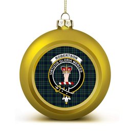 ScotsTee Shop Scottish Robertson Hunting Modern Clan Crest Tartan Christmas Ball Ornament