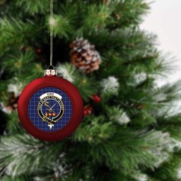 ScotsTee Shop Scottish Kircaldy Crest Tartan Christmas Ball Ornament