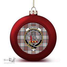 ScotsTee Shop Scottish MacBain Dress Modern Crest Tartan Christmas Ball Ornament