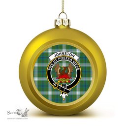 ScotsTee Shop Scottish Johnston Dress Ancient Crest Tartan Christmas Ball Ornament