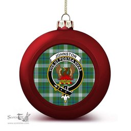 ScotsTee Shop Scottish Johnston Dress Ancient Crest Tartan Christmas Ball Ornament