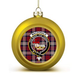 ScotsTee Shop Scottish MacDonald Dress Irish Crest Tartan Christmas Ball Ornament