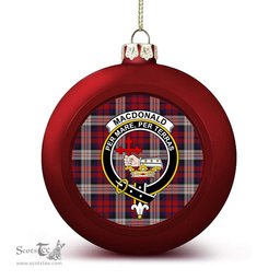ScotsTee Shop Scottish MacDonald Dress Irish Crest Tartan Christmas Ball Ornament