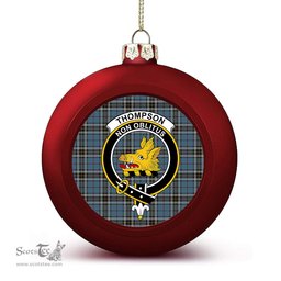 ScotsTee Shop Scottish Thompson Crest Tartan Christmas Ball Ornament