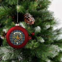 ScotsTee Shop Scottish MacThomas Hunting Ancient Crest Tartan Christmas Ball Ornament