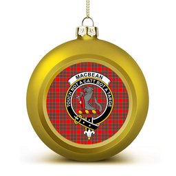 ScotsTee Shop Scottish MacBean Modern Crest Tartan Christmas Ball Ornament
