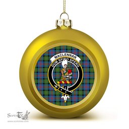 ScotsTee Shop Scottish MacLennan Ancient Crest Tartan Christmas Ball Ornament