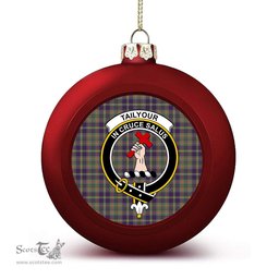 ScotsTee Shop Scottish Tailyour Weathered Crest Tartan Christmas Ball Ornament