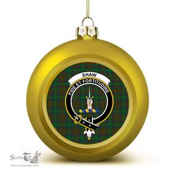 ScotsTee Shop Scottish Shaw of Tordarroch Green Hunting Crest Tartan Christmas Ball Ornament