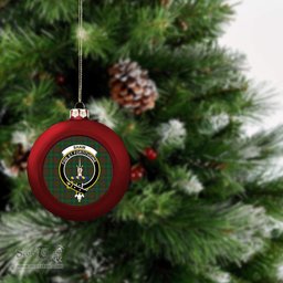 ScotsTee Shop Scottish Shaw of Tordarroch Green Hunting Crest Tartan Christmas Ball Ornament