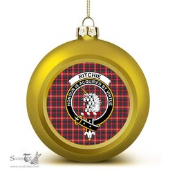 ScotsTee Shop Scottish Ritchie Modern Clan Crest Tartan Christmas Ball Ornament