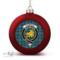 ScotsTee Shop Scottish Thomson Ancient Crest Tartan Christmas Ball Ornament
