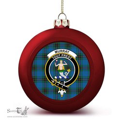 ScotsTee Shop Scottish Murray of Elibank Ancient Crest Tartan Christmas Ball Ornament
