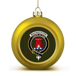 ScotsTee Shop Scottish MacNachten Hunting Crest Tartan Christmas Ball Ornament