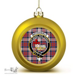 ScotsTee Shop Scottish MacDonald Dress Irish Ancient Crest Tartan Christmas Ball Ornament