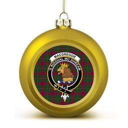 ScotsTee Shop Scottish MacGregor of Cardney Crest Tartan Christmas Ball Ornament
