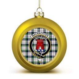 ScotsTee Shop Scottish MacNachten Dress Modern Crest Tartan Christmas Ball Ornament