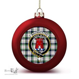 ScotsTee Shop Scottish MacNachten Dress Modern Crest Tartan Christmas Ball Ornament