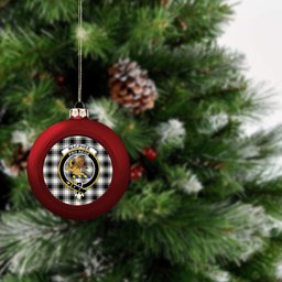 ScotsTee Shop Scottish MacPhee B&W Modern Crest Tartan Christmas Ball Ornament