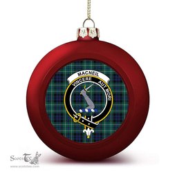 ScotsTee Shop Scottish MacNeill of Colonsay Modern Crest Tartan Christmas Ball Ornament