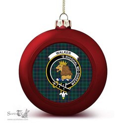 ScotsTee Shop Scottish Walker Hunting Modern Crest Tartan Christmas Ball Ornament