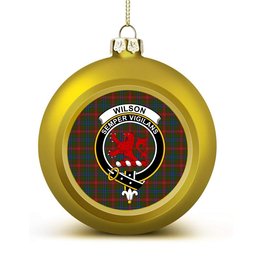 ScotsTee Shop Scottish Wilson Janet Crest Tartan Christmas Ball Ornament