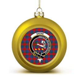 ScotsTee Shop Scottish Skene of Cromar Modern Crest Tartan Christmas Ball Ornament