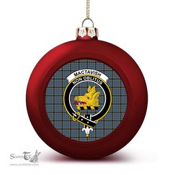 ScotsTee Shop Scottish MacTavish Dress Crest Tartan Christmas Ball Ornament