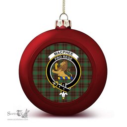 ScotsTee Shop Scottish MacPhee Hunting Modern Crest Tartan Christmas Ball Ornament