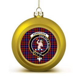 ScotsTee Shop Scottish Pennycook Modern Crest Tartan Christmas Ball Ornament