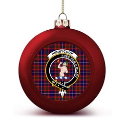 ScotsTee Shop Scottish Pennycook Modern Crest Tartan Christmas Ball Ornament